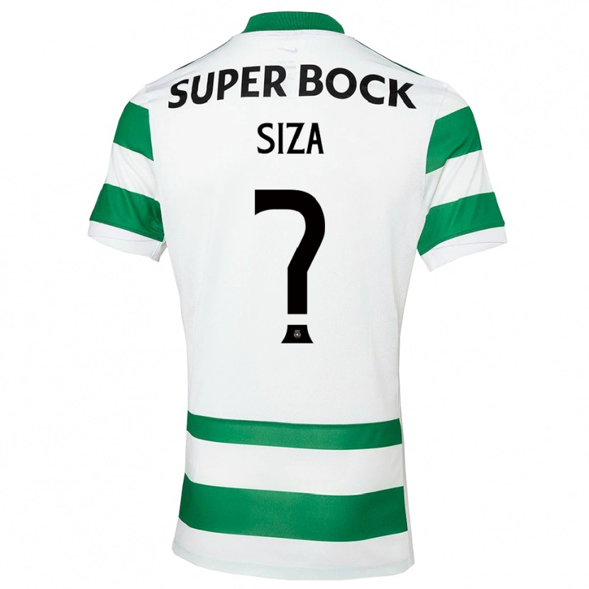Danxen Kinder Sergio Siza #0 Grün Weiß Heimtrikot Trikot 2025/26 T-Shirt