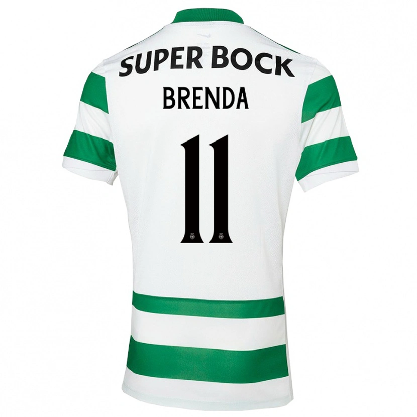 Danxen Kinder Brenda Pérez Soler #11 Grün Weiß Heimtrikot Trikot 2025/26 T-Shirt