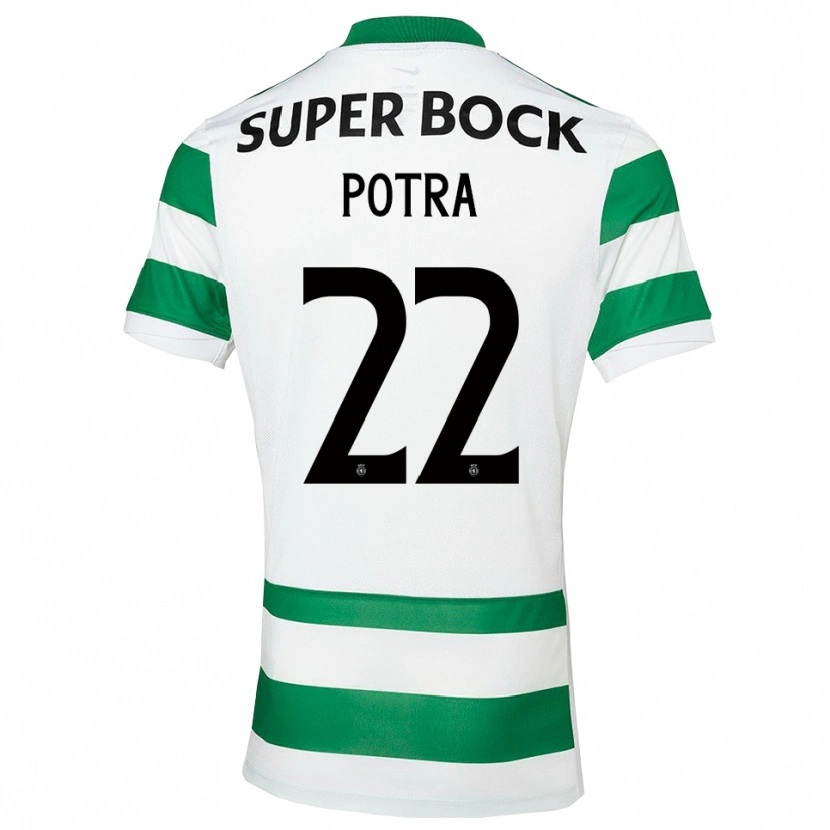 Danxen Kinder Catarina Potra #22 Grün Weiß Heimtrikot Trikot 2025/26 T-Shirt