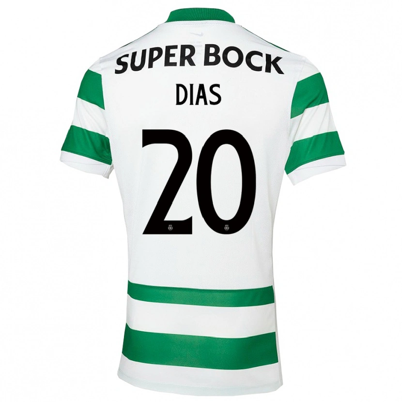 Danxen Kinder Lucas Dias #20 Grün Weiß Heimtrikot Trikot 2025/26 T-Shirt