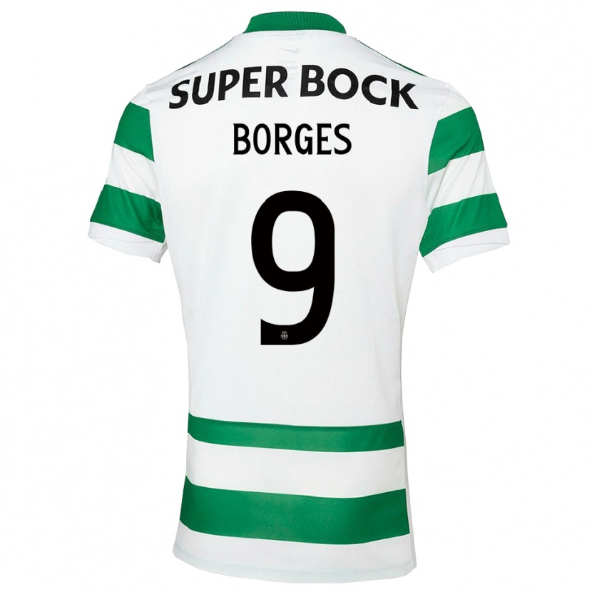 Danxen Kinder Ana Borges #9 Grün Weiß Heimtrikot Trikot 2025/26 T-Shirt