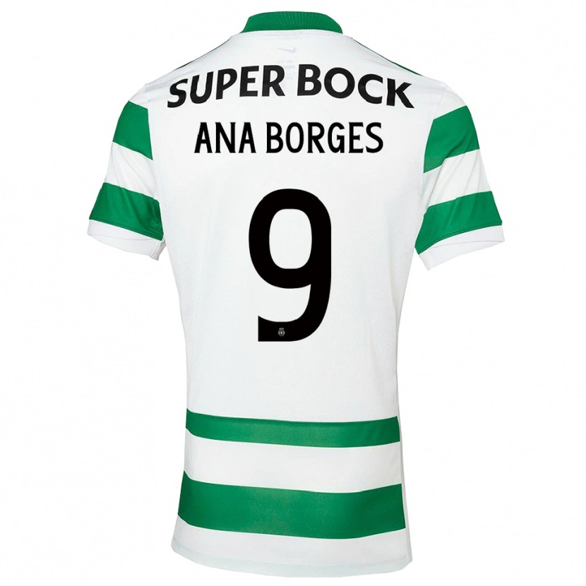 Danxen Kinder Ana Catarina Marques Borges #9 Grün Weiß Heimtrikot Trikot 2025/26 T-Shirt