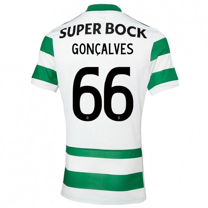 Danxen Kinder Iara Gonçalves #66 Grün Weiß Heimtrikot Trikot 2025/26 T-Shirt