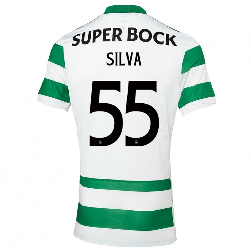 Danxen Kinder José Silva #55 Grün Weiß Heimtrikot Trikot 2025/26 T-Shirt