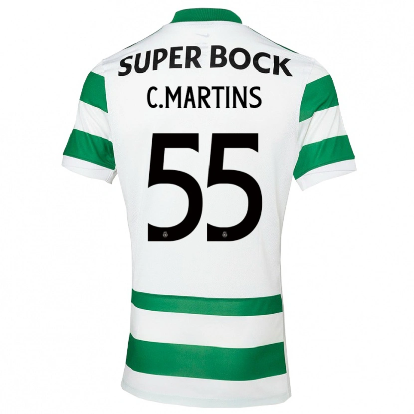 Danxen Kinder Carolina Martins #55 Grün Weiß Heimtrikot Trikot 2025/26 T-Shirt