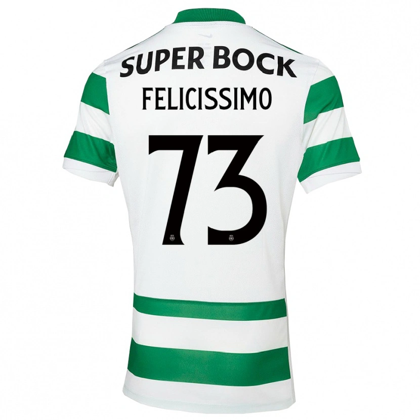 Danxen Kinder Eduardo Felicíssimo #73 Grün Weiß Heimtrikot Trikot 2025/26 T-Shirt