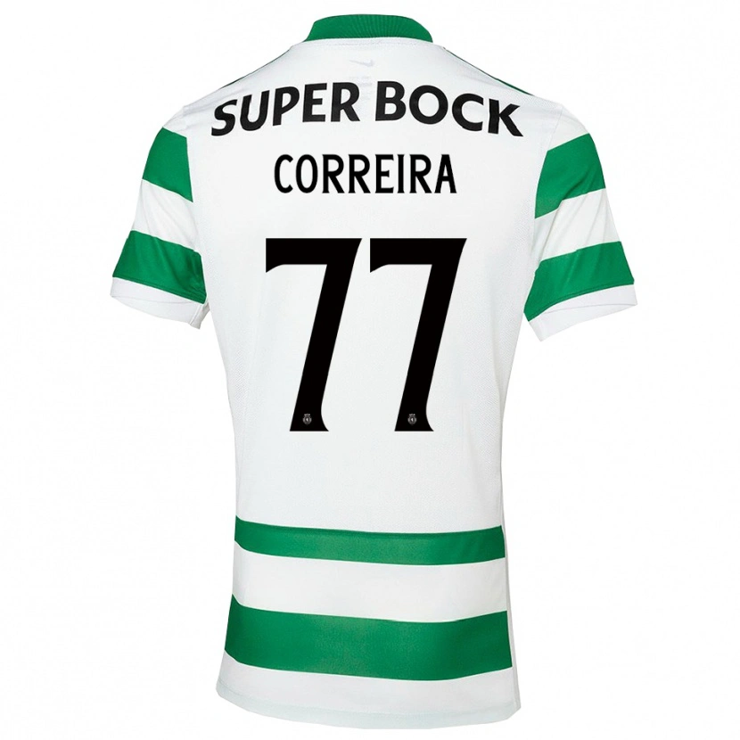 Danxen Kinder Alicia Figueiredo Lima Correia #77 Grün Weiß Heimtrikot Trikot 2025/26 T-Shirt