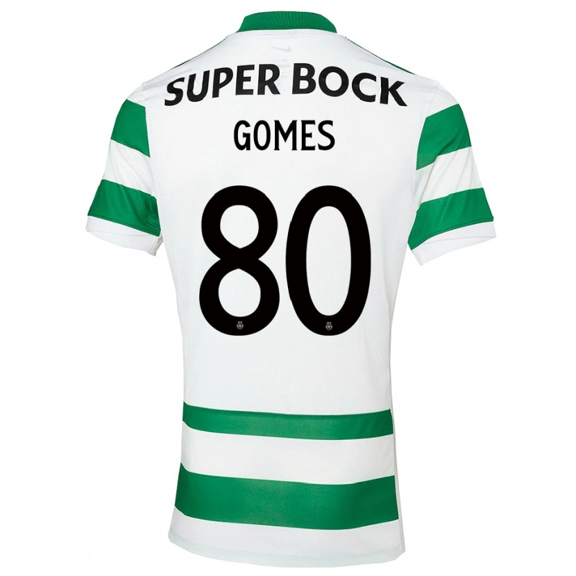 Danxen Kinder Luís Gomes #80 Grün Weiß Heimtrikot Trikot 2025/26 T-Shirt