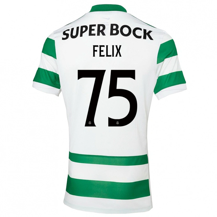 Danxen Kinder Vando Félix #75 Grün Weiß Heimtrikot Trikot 2025/26 T-Shirt
