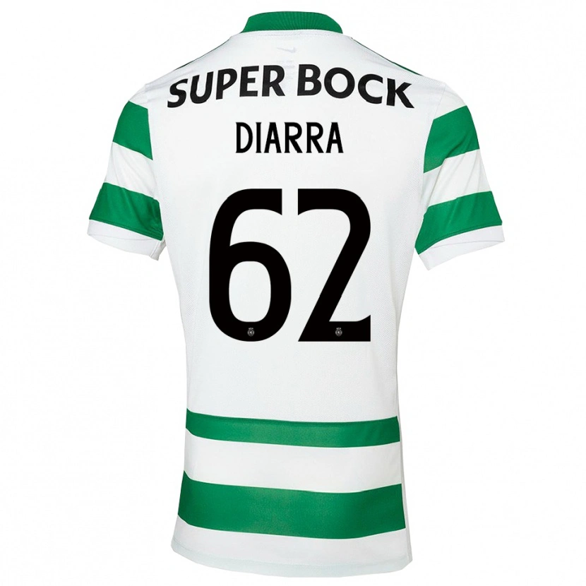 Danxen Kinder Ibrahim Diarra #62 Grün Weiß Heimtrikot Trikot 2025/26 T-Shirt