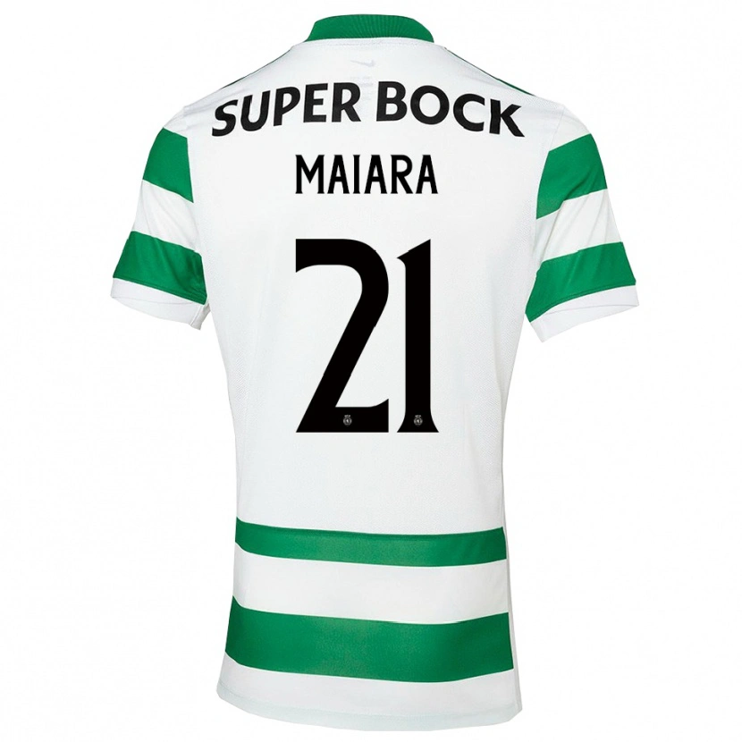 Danxen Kinder Maiara Carolina Niehues #21 Grün Weiß Heimtrikot Trikot 2025/26 T-Shirt