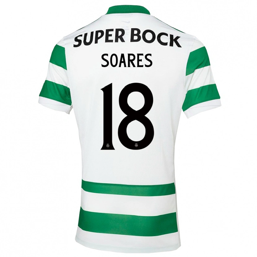 Danxen Kinder Simão Soares #18 Grün Weiß Heimtrikot Trikot 2025/26 T-Shirt