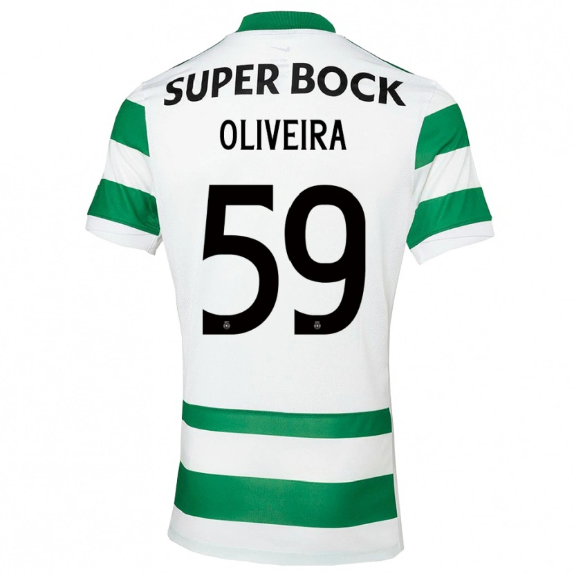 Danxen Kinder Kauã Oliveira #59 Grün Weiß Heimtrikot Trikot 2025/26 T-Shirt