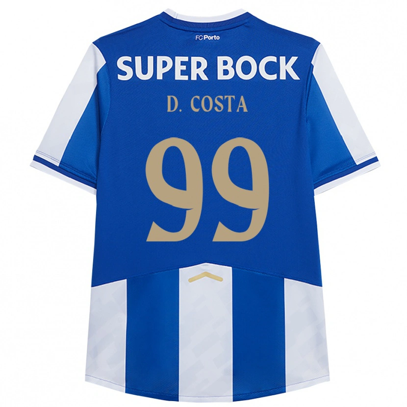 Danxen Kinder Diogo Costa #99 Blau Weiß Heimtrikot Trikot 2025/26 T-Shirt