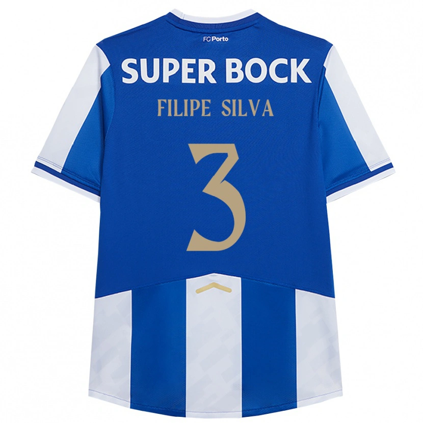 Danxen Kinder Filipe Silva #3 Blau Weiß Heimtrikot Trikot 2025/26 T-Shirt