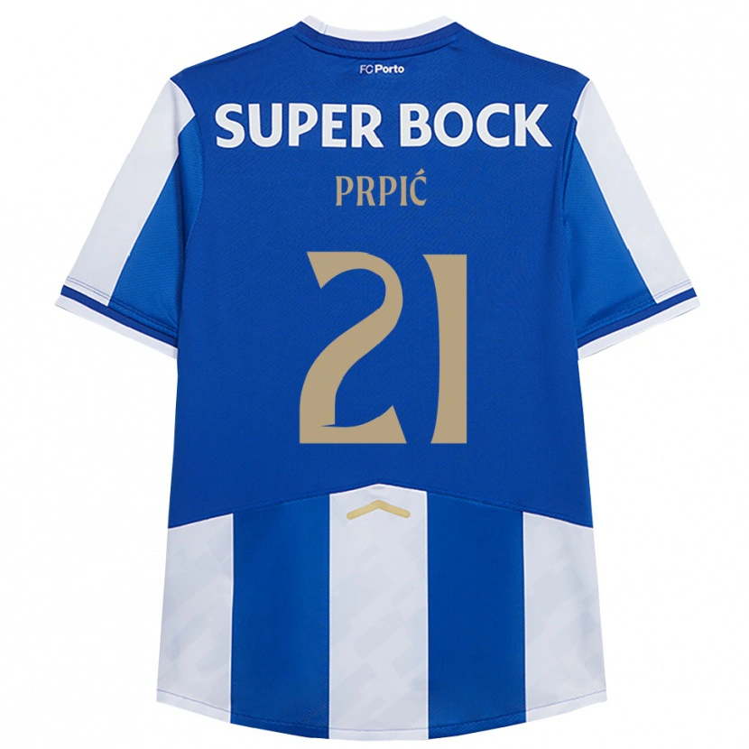 Danxen Kinder Dominik Prpić #21 Blau Weiß Heimtrikot Trikot 2025/26 T-Shirt