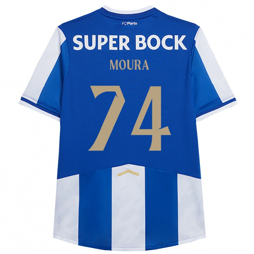 Danxen Kinder Francisco Moura #74 Blau Weiß Heimtrikot Trikot 2025/26 T-Shirt