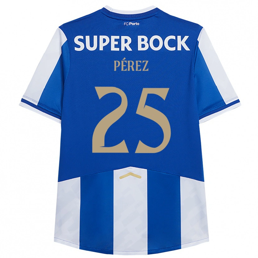 Danxen Kinder Tomás Pérez #25 Blau Weiß Heimtrikot Trikot 2025/26 T-Shirt