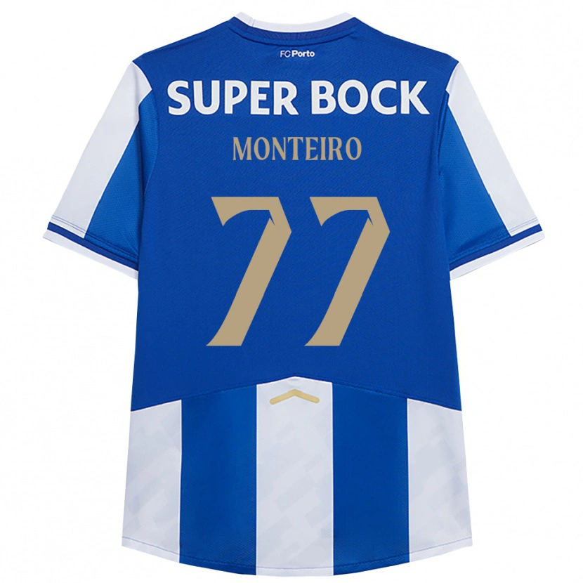 Danxen Kinder Rui Monteiro #77 Blau Weiß Heimtrikot Trikot 2025/26 T-Shirt
