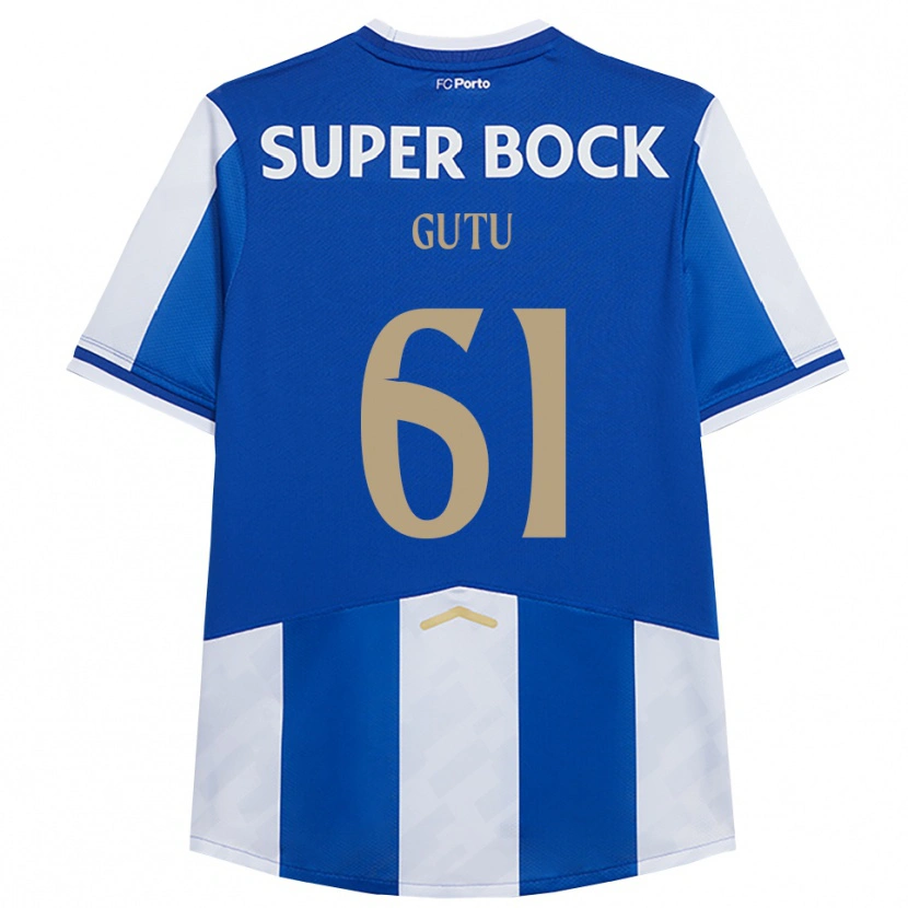 Danxen Kinder Denis Gutu #61 Blau Weiß Heimtrikot Trikot 2025/26 T-Shirt
