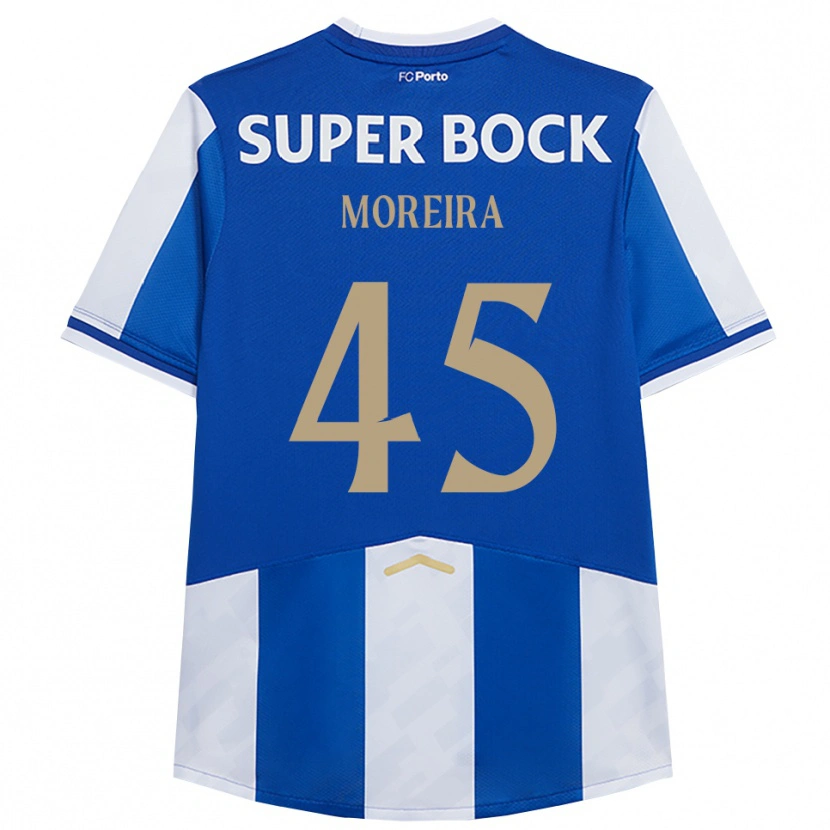 Danxen Kinder João Moreira #45 Blau Weiß Heimtrikot Trikot 2025/26 T-Shirt