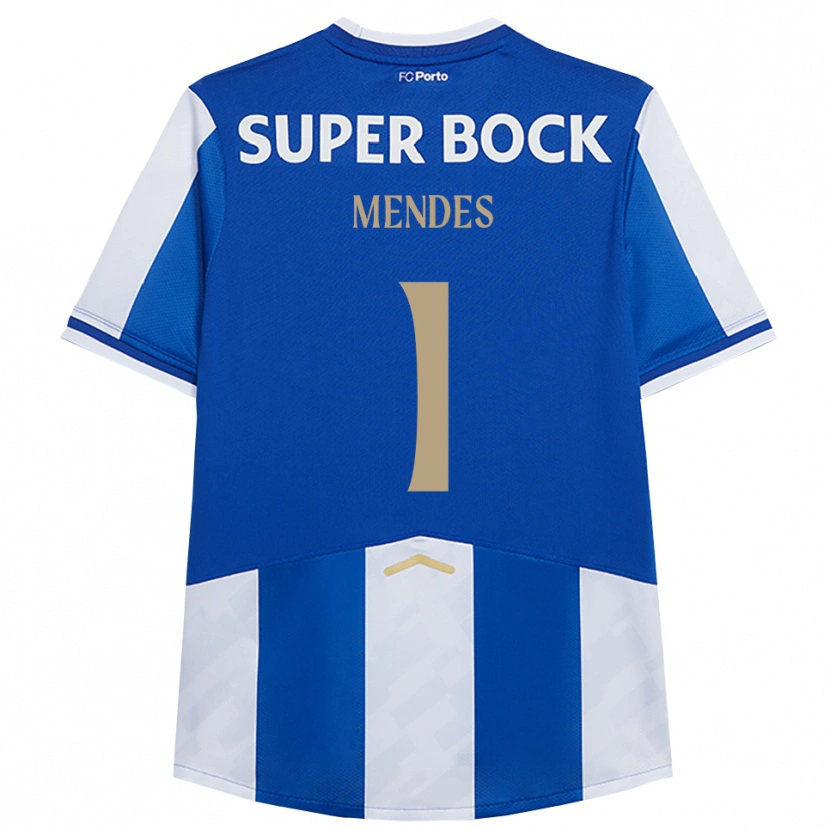 Danxen Kinder Francisco Mendes #1 Blau Weiß Heimtrikot Trikot 2025/26 T-Shirt