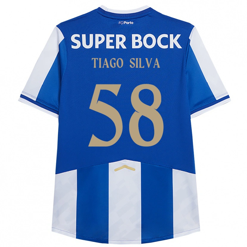 Danxen Kinder Tiago Silva #58 Blau Weiß Heimtrikot Trikot 2025/26 T-Shirt