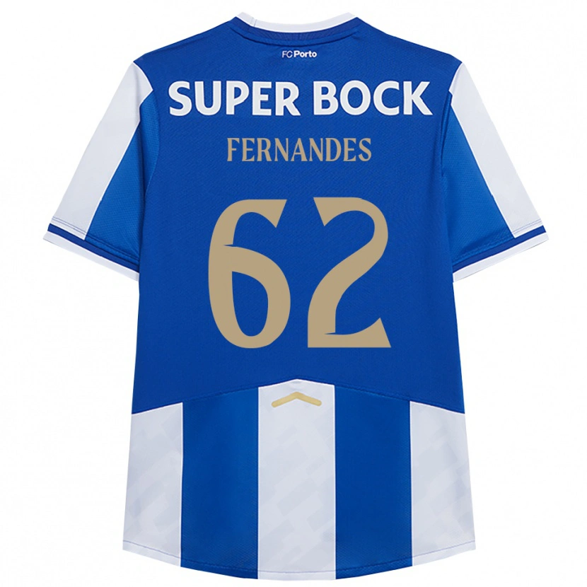 Danxen Kinder Rodrigo Fernandes #62 Blau Weiß Heimtrikot Trikot 2025/26 T-Shirt