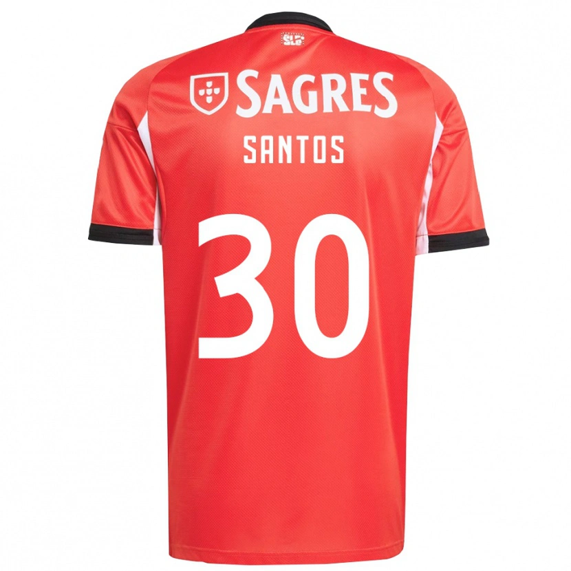 Danxen Kinder Daniela Santos #30 Rot Weiß Heimtrikot Trikot 2025/26 T-Shirt