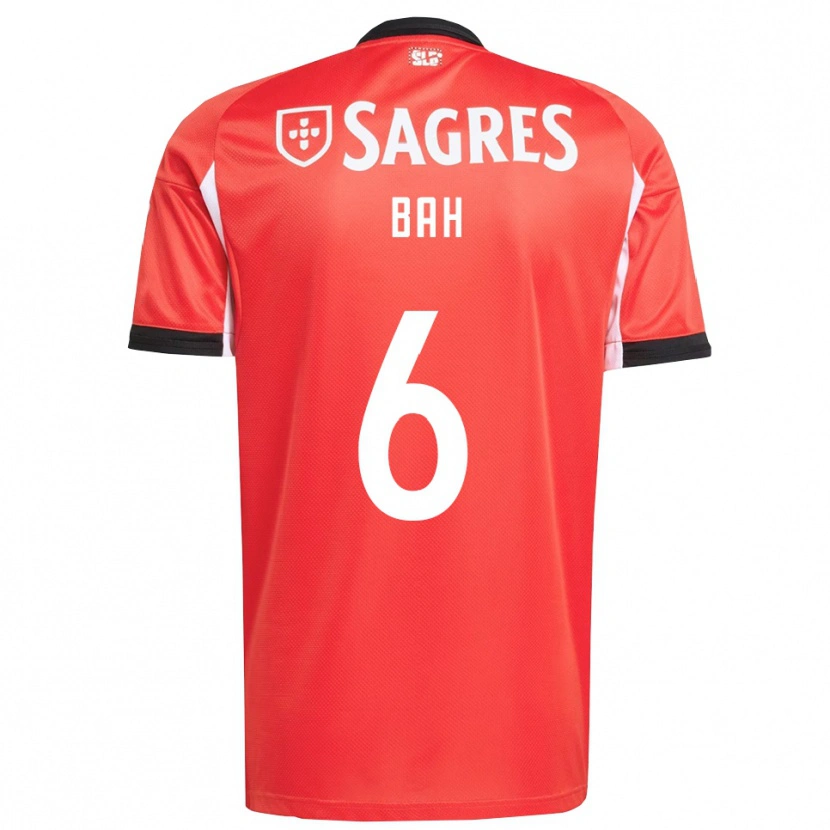 Danxen Kinder Alexander Bah #6 Rot Weiß Heimtrikot Trikot 2025/26 T-Shirt