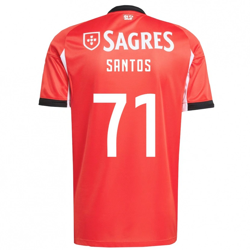 Danxen Kinder Leandro Santos #71 Rot Weiß Heimtrikot Trikot 2025/26 T-Shirt