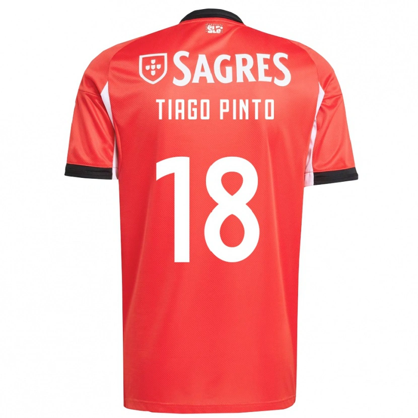 Danxen Kinder Tiago Pinto #18 Rot Weiß Heimtrikot Trikot 2025/26 T-Shirt