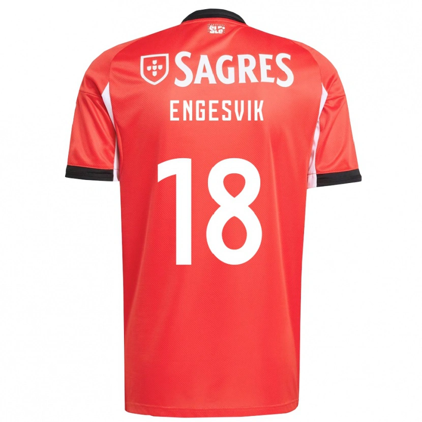 Danxen Kinder Rakel Engesvik #18 Rot Weiß Heimtrikot Trikot 2025/26 T-Shirt