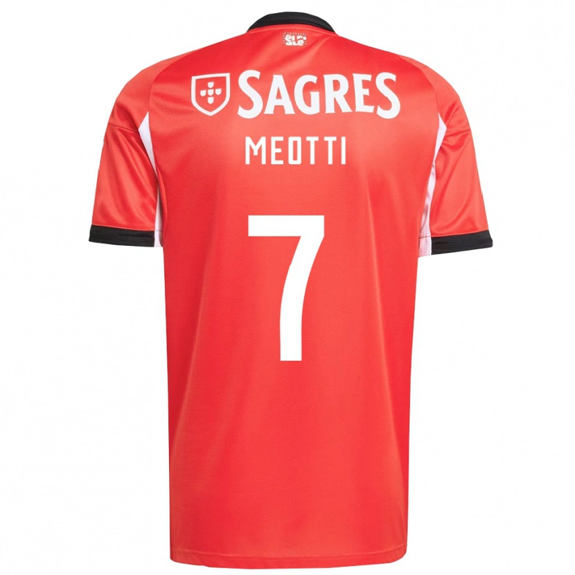 Danxen Kinder Carlos Meotti #7 Rot Weiß Heimtrikot Trikot 2025/26 T-Shirt