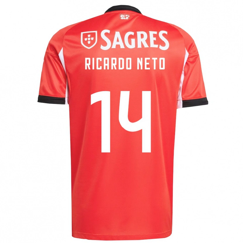 Danxen Kinder Ricardo Neto #14 Rot Weiß Heimtrikot Trikot 2025/26 T-Shirt