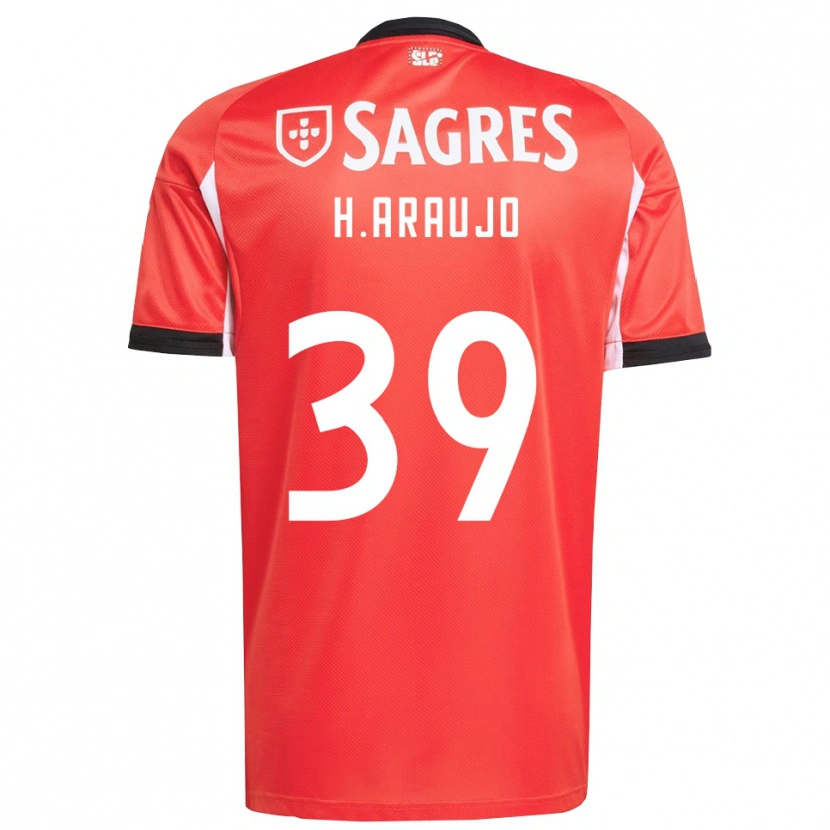 Danxen Kinder Henrique Araújo #39 Rot Weiß Heimtrikot Trikot 2025/26 T-Shirt