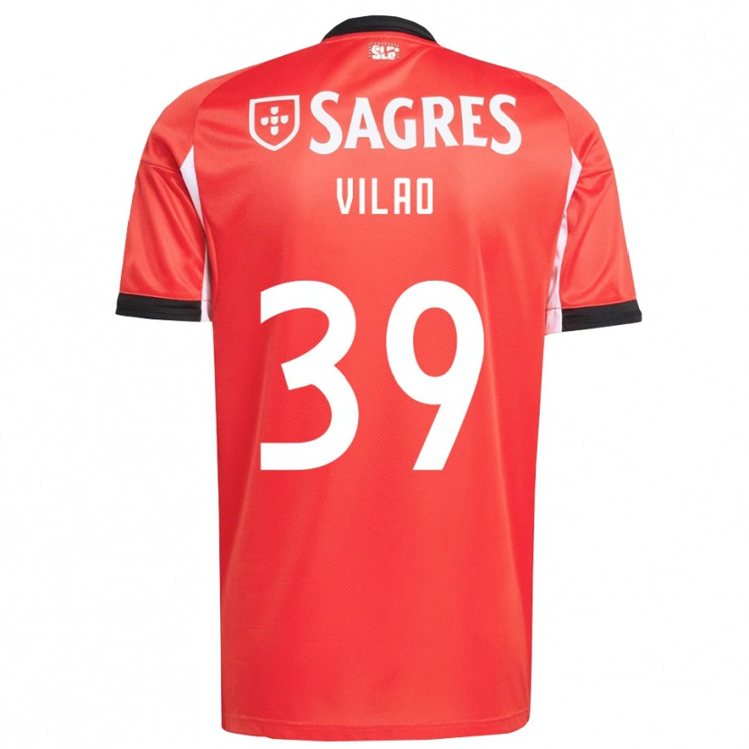 Danxen Kinder Carolina Vilao #39 Rot Weiß Heimtrikot Trikot 2025/26 T-Shirt