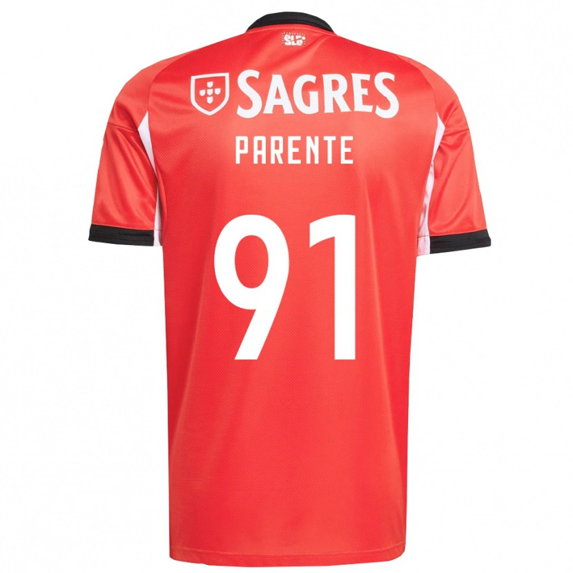 Danxen Kinder Tiago Parente #91 Rot Weiß Heimtrikot Trikot 2025/26 T-Shirt