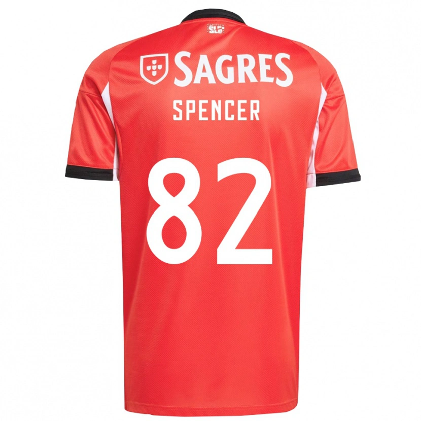 Danxen Kinder Diogo Spencer #82 Rot Weiß Heimtrikot Trikot 2025/26 T-Shirt