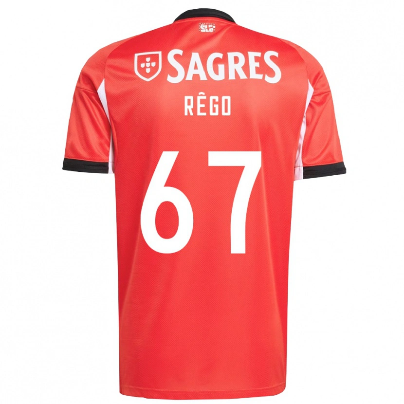 Danxen Kinder Rodrigo Rêgo #67 Rot Weiß Heimtrikot Trikot 2025/26 T-Shirt