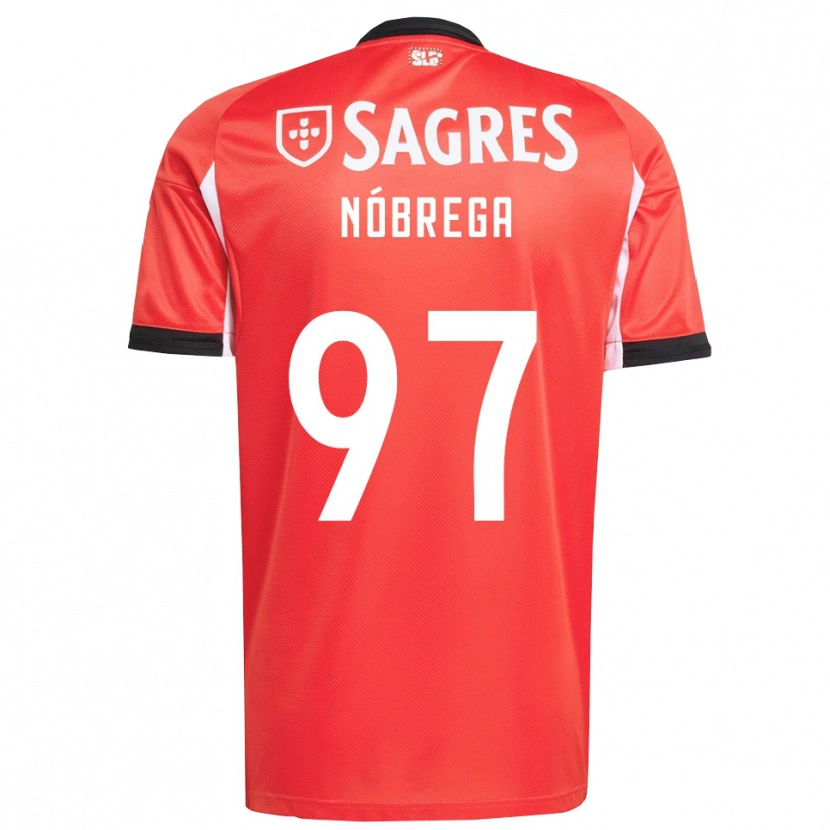 Danxen Kinder Ricardo Nóbrega #97 Rot Weiß Heimtrikot Trikot 2025/26 T-Shirt