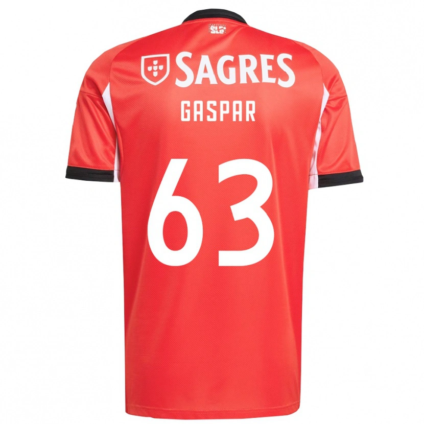 Danxen Kinder Guilherme Gaspar #63 Rot Weiß Heimtrikot Trikot 2025/26 T-Shirt