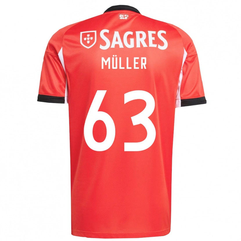 Danxen Kinder José Müller #63 Rot Weiß Heimtrikot Trikot 2025/26 T-Shirt