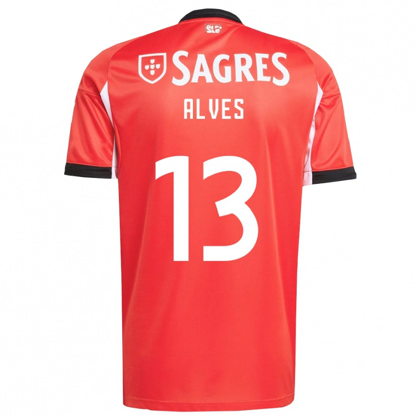 Danxen Kinder Lúcia Alves #13 Rot Weiß Heimtrikot Trikot 2025/26 T-Shirt