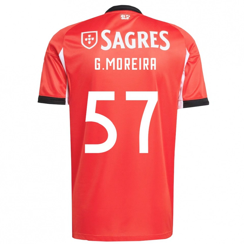 Danxen Kinder Gonçalo Moreira #57 Rot Weiß Heimtrikot Trikot 2025/26 T-Shirt