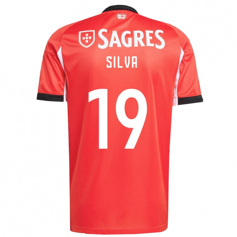 Danxen Kinder Francisco Silva #19 Rot Weiß Heimtrikot Trikot 2025/26 T-Shirt