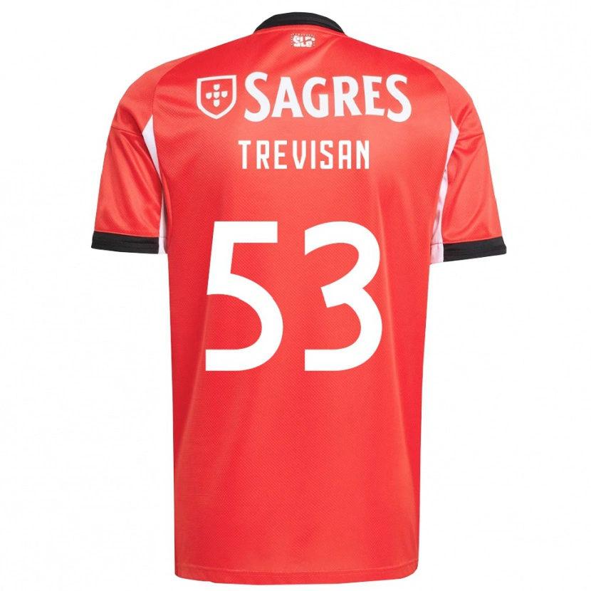 Danxen Kinder Jelani Trevisan #53 Rot Weiß Heimtrikot Trikot 2025/26 T-Shirt