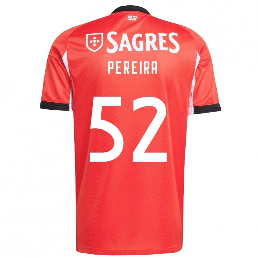 Danxen Kinder Henrique Pereira #52 Rot Weiß Heimtrikot Trikot 2025/26 T-Shirt