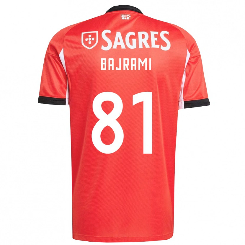 Danxen Kinder Adrian Bajrami #81 Rot Weiß Heimtrikot Trikot 2025/26 T-Shirt