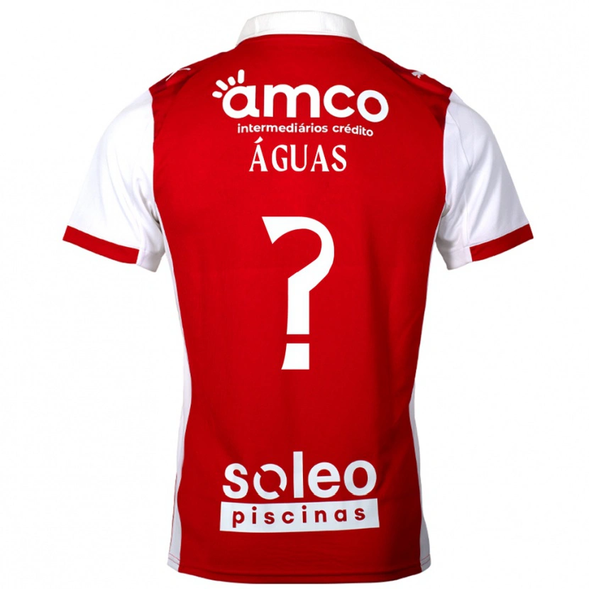 Danxen Kinder Diogo Águas #0 Rot Weiß Heimtrikot Trikot 2025/26 T-Shirt